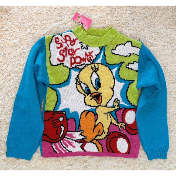 NOS Y2K Tweety Bird Sweater kids size 10/12 - Picture 1 of 7
